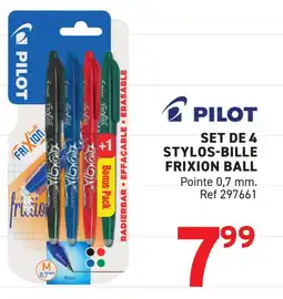 Trafic PILOT Set de 4 stylos-bille frixion ball offre