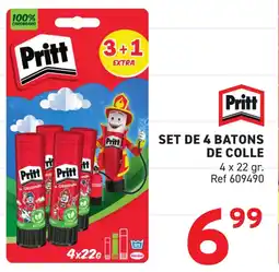 Trafic Pritt Set de 4 batons de colle offre