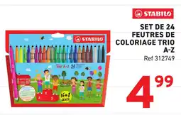 Trafic STABILO Set de 24 feutres de coloriage trio a-z offre