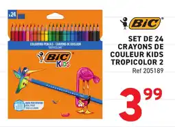 Trafic Bic Set de 24 crayons de couleur kids tropicolor 2 offre