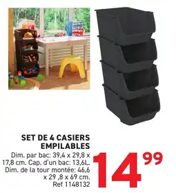 Trafic Set de 4 casiers empilables offre