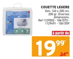 Trafic Couette legere offre