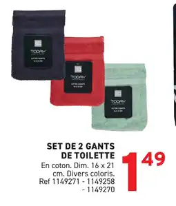 Trafic Set de 2 gants de toilette offre