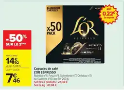 Carrefour Capsules de café L'OR Espresso offre