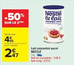 Carrefour Lait Concentré Sucre Nestlé offre