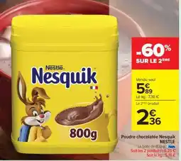 Carrefour Poudre Chocolatée Nesquik offre