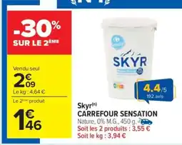 Carrefour Skyr CARREFOUR SENSATION offre