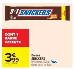 Carrefour Barres SNICKERS offre