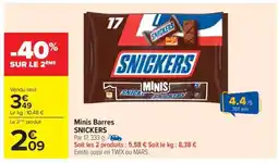 Carrefour Minis Barres SNICKERS offre