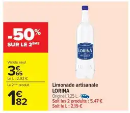 Carrefour Limonade Artisanale Lorina offre