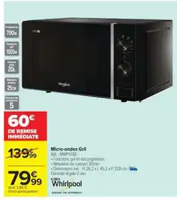 Carrefour Micro-ondes Gril offre