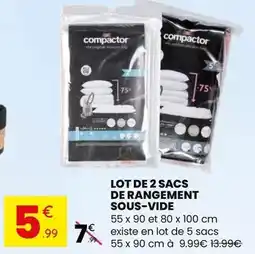 Stokomani Compactor - lot de 2 sacs de rangement sous-vide offre