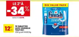 Stokomani Finish - 76 tablettes lave-vaisselle tout en 1 offre