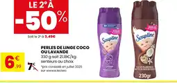 Stokomani SOUPLINE Perles de linge coco ou lavande offre