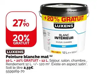 Weldom LUXENS Peinture blanche mat offre