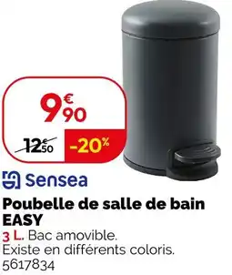 Weldom SENSEA Poubelle de salle de bain easy offre