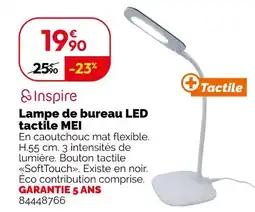 Weldom INSPIRE Lampe de bureau led tactile mei offre