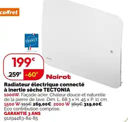 Weldom NOIROT Radiateur électrique connecté tectonia offre