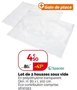 Weldom SPACEO Lot de 2 housses sous vide offre