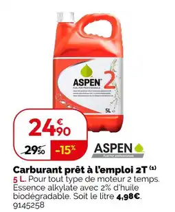 Weldom ASPEN Carburant prêt à l'emploi 2t offre