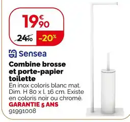 Weldom SENSEA Combine brosse et porte-papier toilette offre