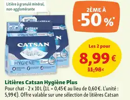 Maxi Zoo CATSAN Litières hygiène plus offre