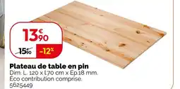 Weldom Plateau de table en pin offre