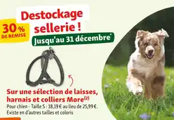 Maxi Zoo More 30 % de remise sur une sélection de laisses, harnais et colliers More offre