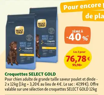 Maxi Zoo SELECT GOLD Croquettes offre