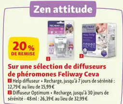 Maxi Zoo Feliway Ceva 20 % de remise sur une sélection de diffuseurs de phéromones Feliway Ceva offre