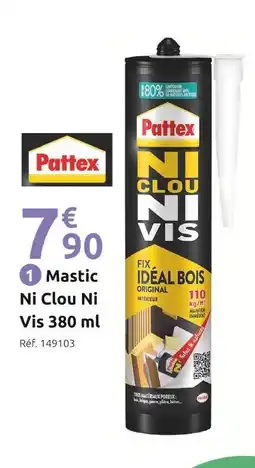 Mr Bricolage Pattex Mastic Ni Clou Ni Vis 380 ml offre