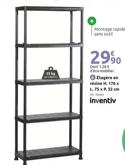 Mr Bricolage inventiv Étagère en résine H. 176 x L. 75 x P. 32 cm offre