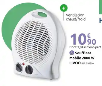 Mr Bricolage LIVOO Soufflant mobile 2000 W offre