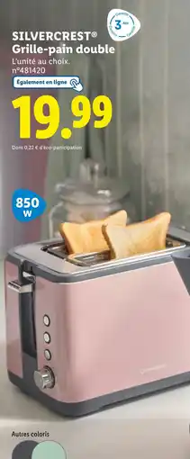 Lidl SILVERCREST Grille-pain double offre