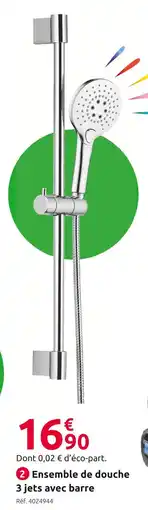 Mr Bricolage Ensemble de douche 3 jets avec barre offre