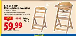 Lidl SAFETY 1st Chaise haute évolutive offre
