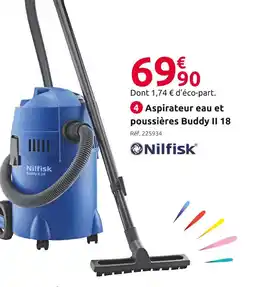 Mr Bricolage Nilfisk Aspirateur eau et poussières Buddy II 18 offre