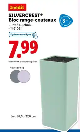 Lidl SILVERCREST Bloc range-couteaux offre