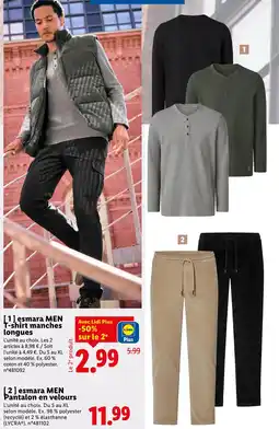 Lidl ESMARA T-shirt manches longues offre