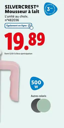 Lidl SILVERCREST Mousseur à lait offre