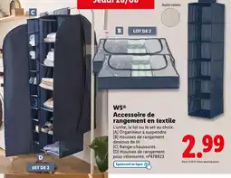 Lidl W5 Accessoire de rangement en textile offre