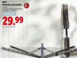 Lidl W5 Séchoir parapluie offre