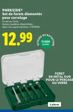 Lidl PARKSIDE Set de forets diamantés pour carrelage offre