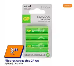 Action Piles rechargeables gp aa offre