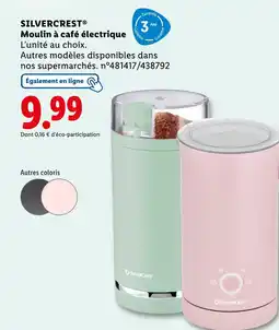 Lidl SILVERCREST Moulin à café électrique offre