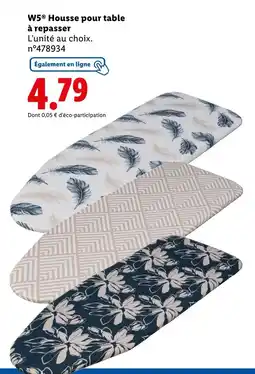 Lidl W5 Housse pour table à repasser offre
