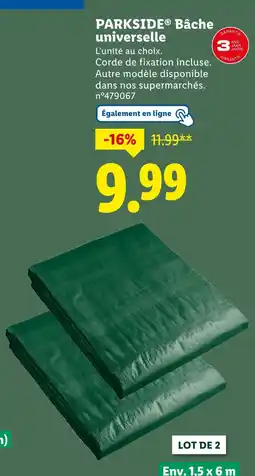 Lidl PARKSIDE Bâche universelle offre