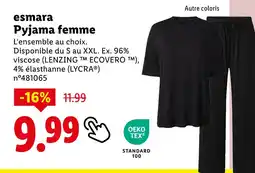 Lidl Esmara Pyjama femme offre