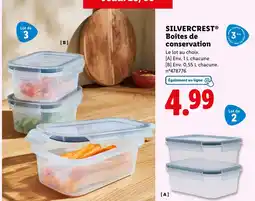 Lidl SILVERCREST Boîtes de conservation offre