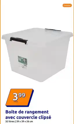Action Boîte de rangement avec couvercle clipsé offre